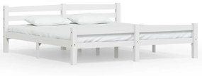 Estrutura de cama em pinho maciço 180x200 cm branco