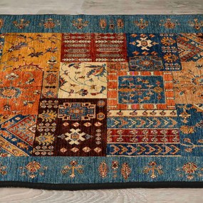 Tapete Eexfab445-Klm – Camel, Laranja, Vermelho Telha, Azul – 80x150 c