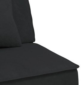 Sofá-cama em forma de L 255x140x70 cm veludo preto