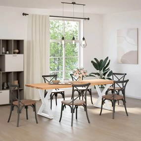 Pés para mesa de jantar 2 peças, branco, 80x(72-73,3) cm, aço
