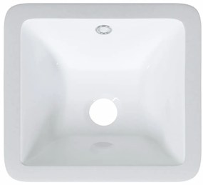 Lavatório casa de banho retangular 30,5x27x14 cerâmica branco