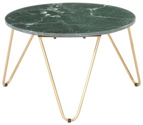 Mesa centro 65x65x42cm pedra genuína textura mármore verde