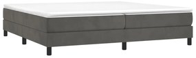 Estrutura de cama sem colchão 200x200 cm veludo cinzento-escuro