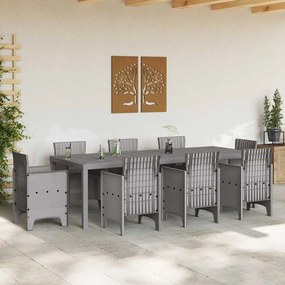 Mesa de Jardim vidaXL Cinzento-claro 250x100x73 cm Rattan Sintético