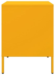 Mesas de cabeceira 2 pcs 36x39x50,5 cm aço amarelo mostarda
