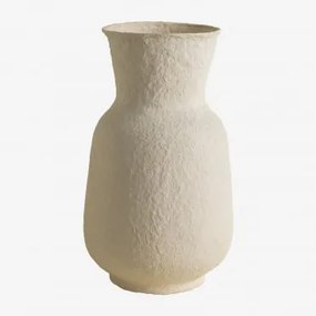 Vaso Decorativo Feito À Mão Em Papel Maché Sousel Branco - Sklum