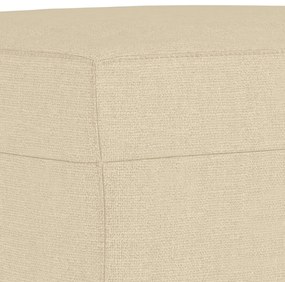 4 pcs conjunto de sofás com almofadões tecido cor creme