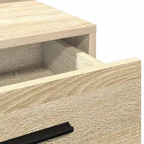 Mesa de Maquiagem vidaXL com Luzes LED Carvalho Sonoma 79x41x135 cm