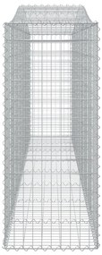 Cestos gabião arqueados 4pcs 400x50x120/140cm ferro galvanizado