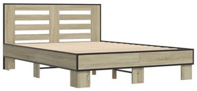 Estrutura de cama 120x190 cm derivados madeira/metal