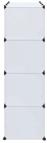 Armário plástico modular 9 gavetas 109x36,5x143 cm branco