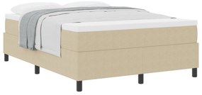 Cama Box Spring com Colchão Verde Claro Cinza 140x200 cm Tecido de Vel