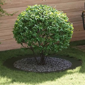 vidaXL Anel de árvore plano , 5 peças, verde-azeitona, Ø90/120 cm em aço.