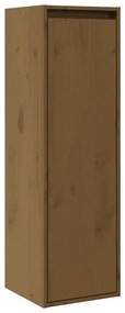 vidaXL Armário de parede 30x30x100 cm pinho maciço castanho mel