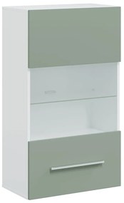 Móveis TV de 5pcs iluminação LED madeira trabalhada verde oliva