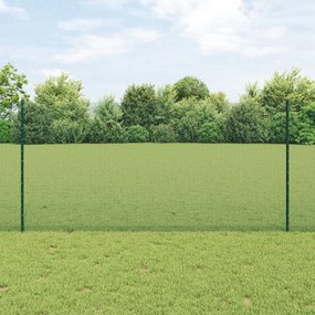 Cerca de Arame Soldado com 22 Postes U Verde 1.2x50 m Aço
