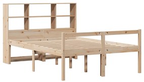 Cama com estante sem colchão 120x190 cm pinho maciço