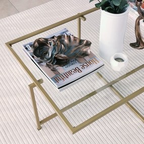 Mesa de Centro Sun S408 – Dourado – 94x35x64 cm