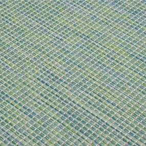 Tapete de tecido plano para exterior 200x280 cm turquesa