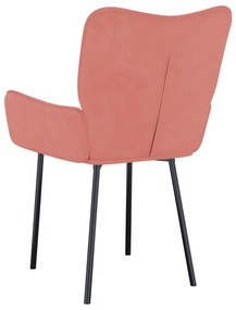 Cadeiras de jantar 2 pcs veludo rosa