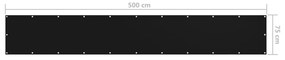 Tela de varanda 75x500 cm tecido Oxford preto