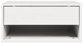 Mesa de Cabeceira Montada na Parede com gaveta 2 pcs Branco