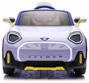 Carro elétrico para Crianças 12V Mini Concept Aceman 4x4, rodas borracha, couro ecológico Roxo