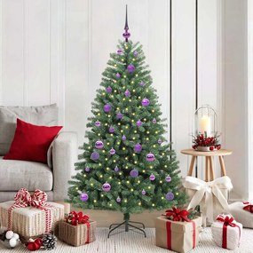 vidaXL Árvore de Natal Articulada Artificial Verde 150 cm PVC e Metal