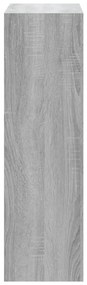 Sapateira 63x24x81 cm derivados de madeira sonoma cinza