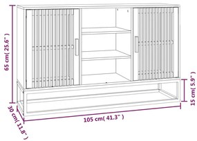 Aparador 105x30x65 cm derivados de madeira branco
