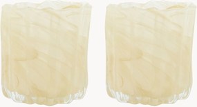 Suportes para velas de vidro Curl, conjunto de 2