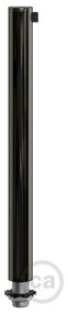 Black pearl finish metal round 15 cm strain relief clamp provided with threaded tube nut and washer