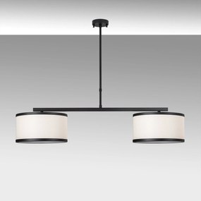Candeeiro de Teto Way – Preto e Branco – 100 x 30 x 75 cm