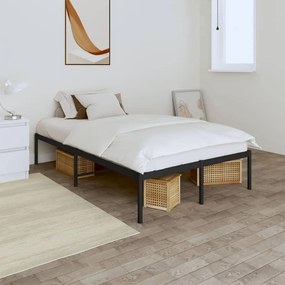 vidaXL Estrutura de cama 120x190 cm metal preto