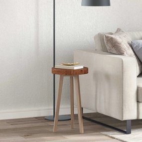 vidaXL Tampo de Mesa Marrom Claro Ø 30 x 4 cm