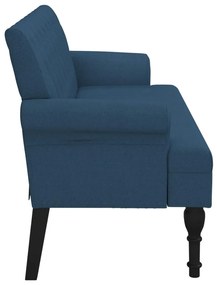 Banco com encosto 120x62x75,5 cm tecido azul