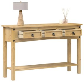 vidaXL Mesa consola Corona 114x34,5x73 cm madeira de pinho maciça