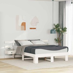 vidaXL Estrutura da Cama com gaveta Branco 140 x 200 cm