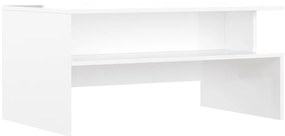 Mesa de centro 90x55x42,5 cm derivados madeira branco brilhante