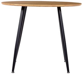 Mesa de jantar 90x73,5 cm MDF cor carvalho e preto