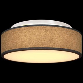 Luzes de Teto Montagem Embutida Preta Ø 38 cm Tecido E27