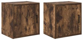 vidaXL Armários de parede para garagem 2 pcs derivados de madeira
