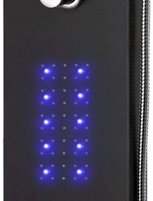 Coluna de Duche de Hidromassagem com Luzes LED e 195 Jatos - Preto - D