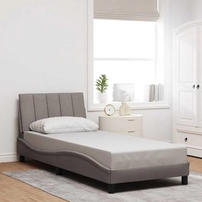 vidaXL Estrutura de cama sem colchão 80x200 cm tecido cinzento