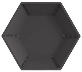 Fogueira Hexagonal vidaXL Preta 100x100x28 cm Aço