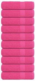 Toalhas de mãos 10 pcs 50x100 cm 360 gsm 100% algodão rosa