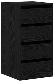 Cômoda de Canto Preto Carvalho 40x41x76 cm Madeira Derivada