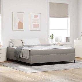 vidaXL Cama Box Cinzento-acastanhado 180 x 200 cm tecido