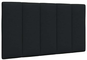 Cama com colchão 80x200 cm tecido preto