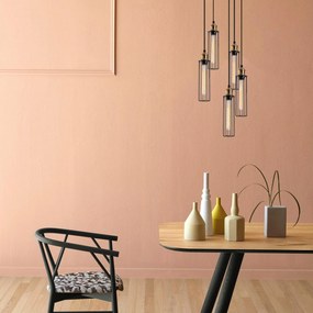 Chandelier Zumra – Preto – 33 cm de Diâmetro x 123 cm de Altura